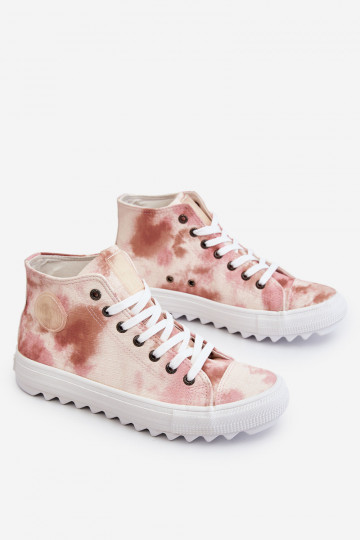 Women's Sneakers High Big Star LL274048 Beige-Pink 2