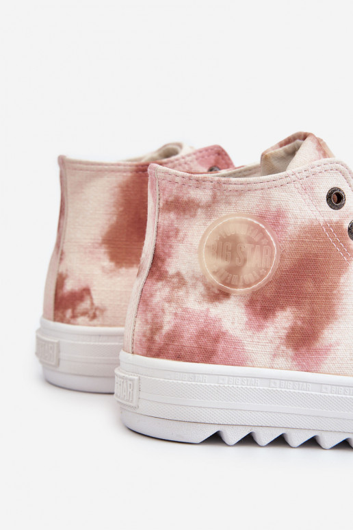 Women's Sneakers High Big Star LL274048 Beige-Pink
