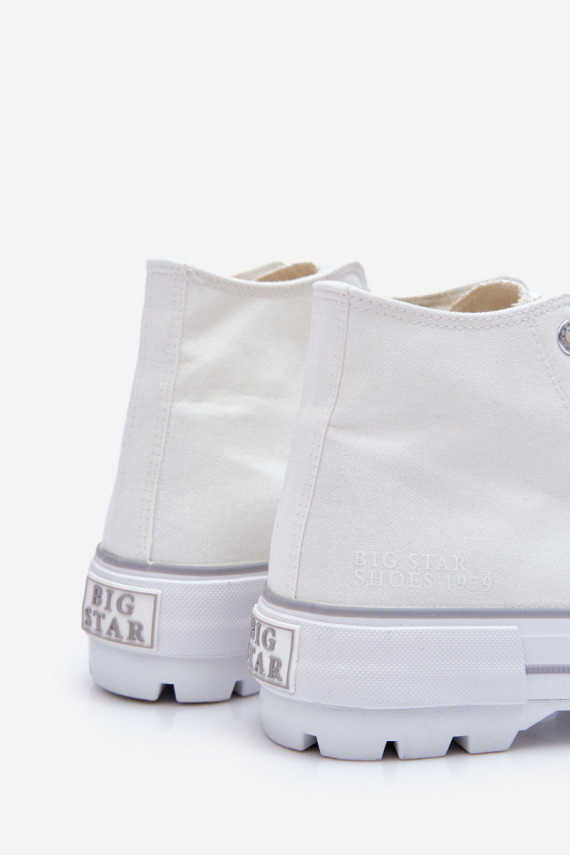 High Fabric Platform Sneakers Big Star LL274156 White