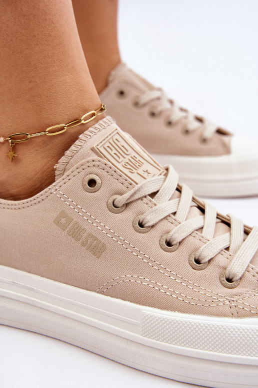 Big Star Low Lace-up Sneakers LL274969 Beige