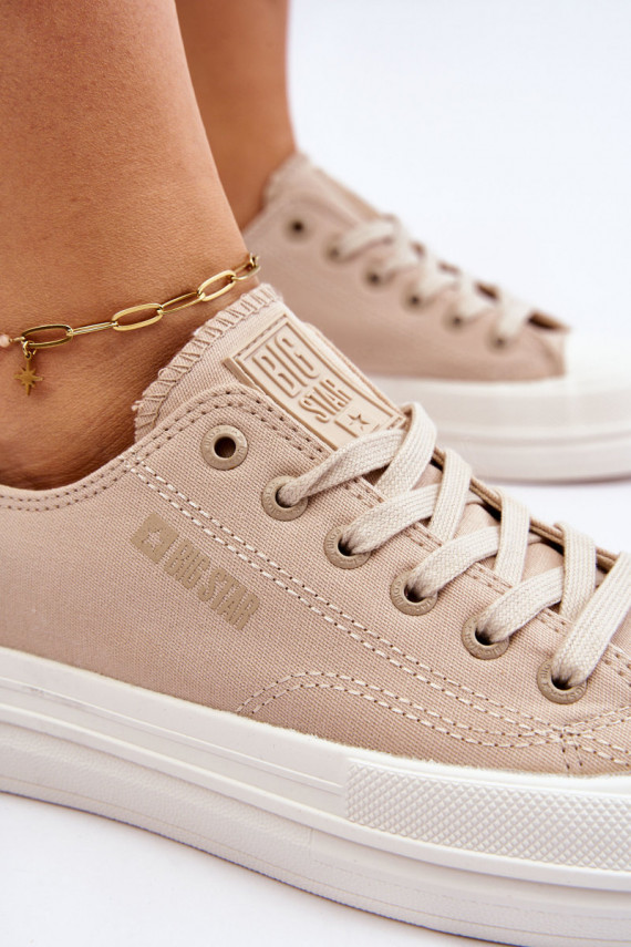 Big Star Low Lace-up Sneakers LL274969 Beige