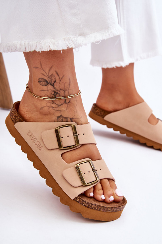 Classic Women's Big Star Slippers LL274478 Beige
