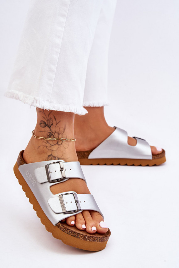 Classic Women's Big Star Slippers LL274476 Silver