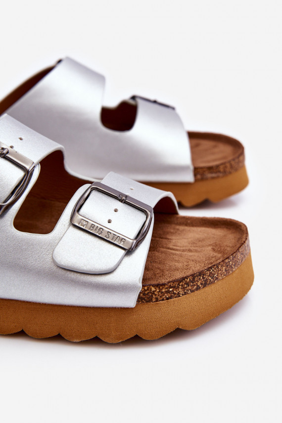 Classic Women's Big Star Slippers LL274476 Silver