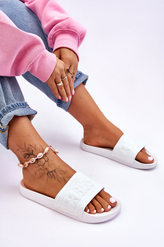 Women's Fashionable Big Star Slippers LL274A159 White
