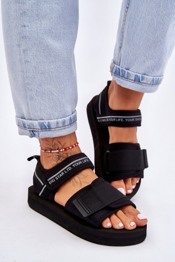 Women's Velcro Sandals Big Star LL274784 Black 2