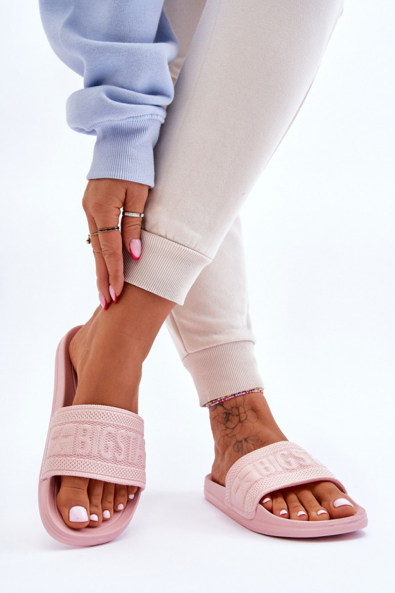 Women's Fashionable Big Star Slippers LL274A157 Light pink