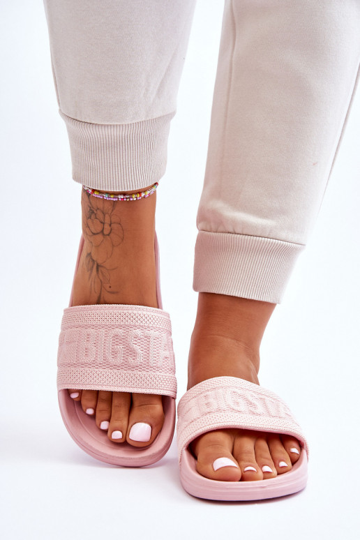 Women's Fashionable Big Star Slippers LL274A157 Light pink