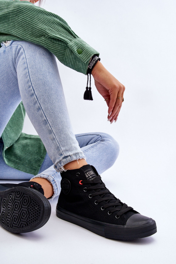 Women's Classic High Sneakers Big Star T274033 Black