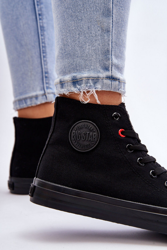 Women's Classic High Sneakers Big Star T274033 Black