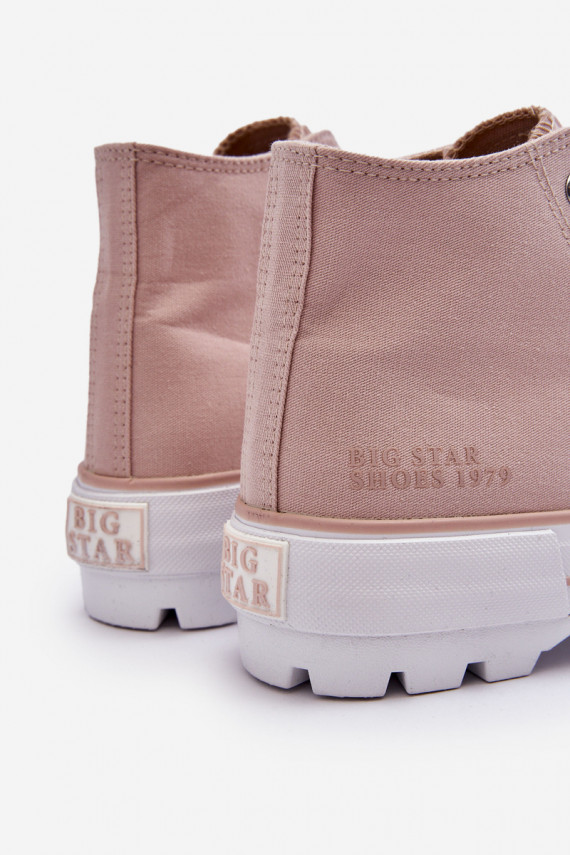 High Fabric Platform Sneakers Big Star LL274157 Nude
