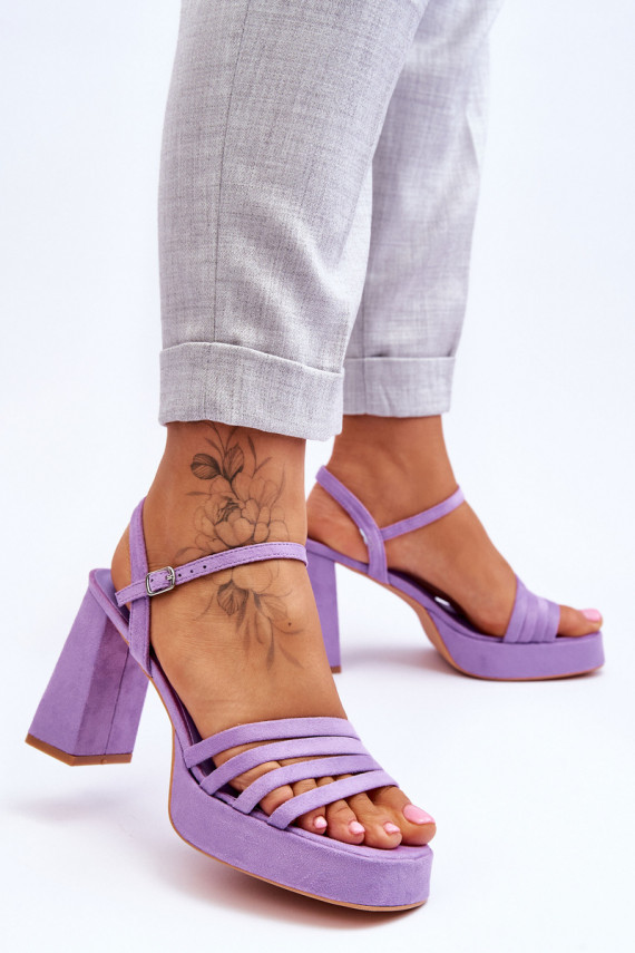 Women's Suede Platform Sandals Violet Verda