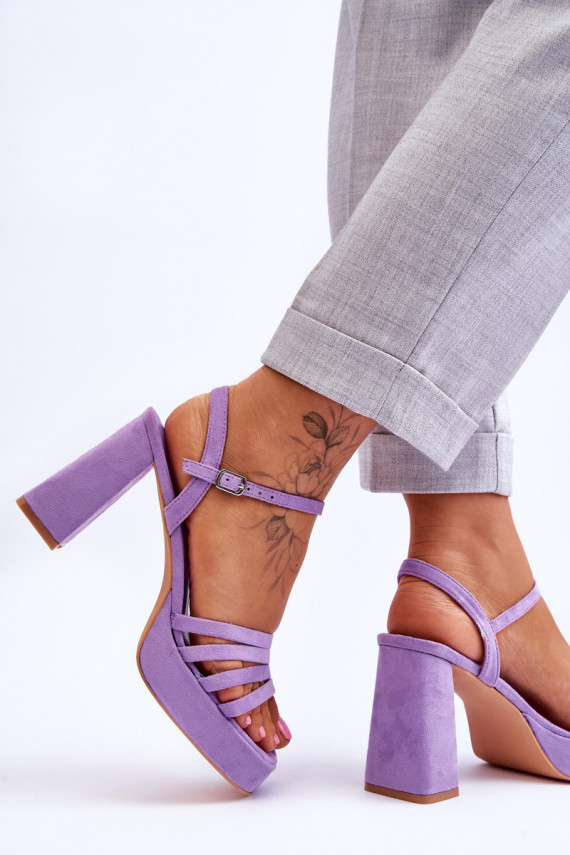 Women's Suede Platform Sandals Violet Verda