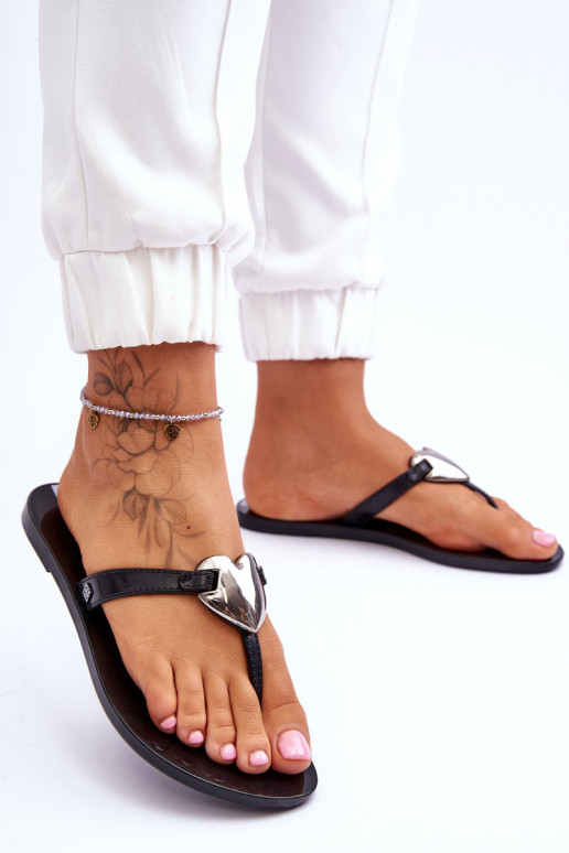 Women's Vegan Flip Flops ZAXY JJ285031 Black