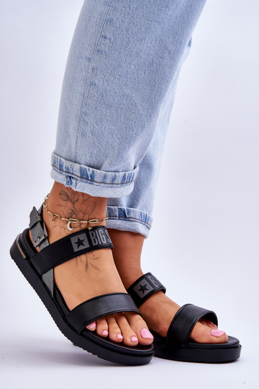 Women's Flat Sandals Big Star LL274938 Black