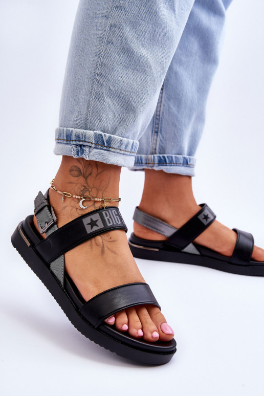 Women's Flat Sandals Big Star LL274938 Black
