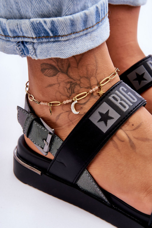 Women's Flat Sandals Big Star LL274938 Black