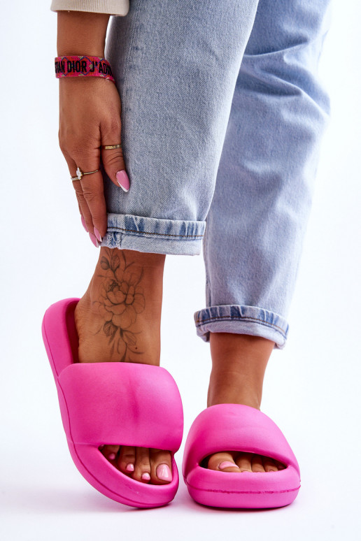 Women's Lightweight Foam Platform Slippers Fuchsia Milton