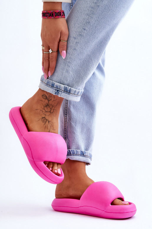 Women's Lightweight Foam Platform Slippers Fuchsia Milton