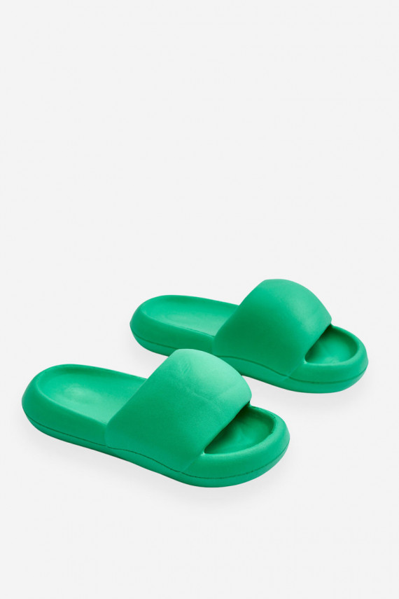 Women's Lightweight Foam Platform Slippers Green Milton