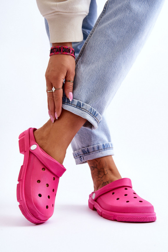 Women's Rubber Crocs Fuchsia Rabios