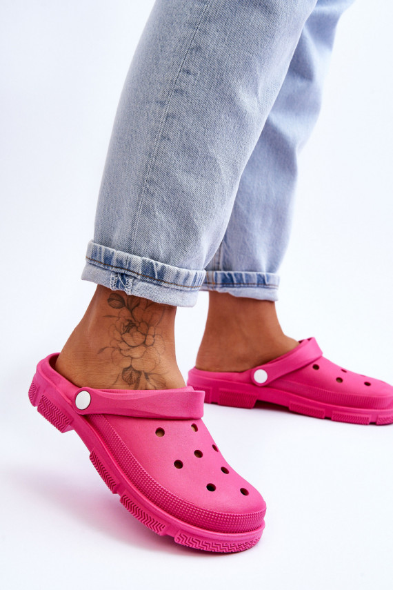 Women's Rubber Crocs Fuchsia Rabios