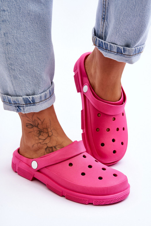 Women's Rubber Crocs Fuchsia Rabios