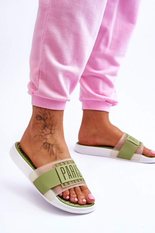 Women's Sport Slippers Green Sunrise