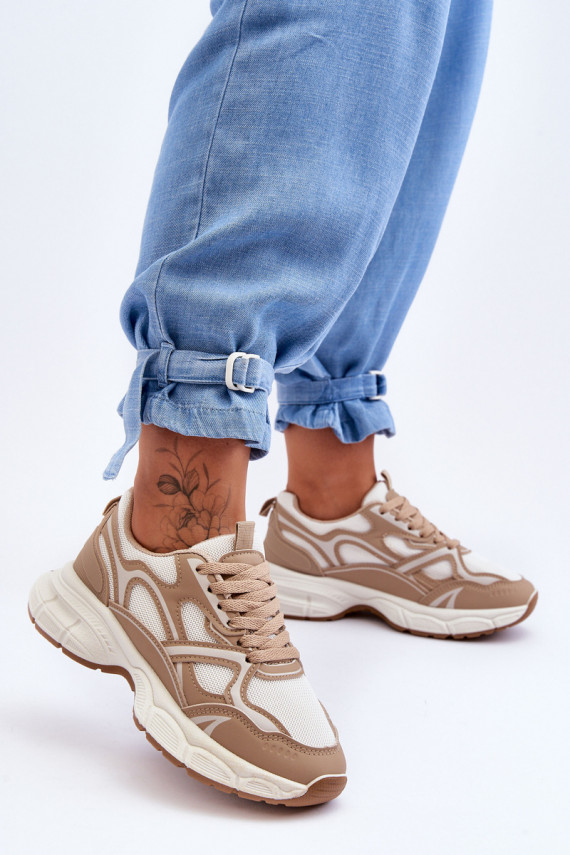 Women's Sport Shoes Beige Contiro