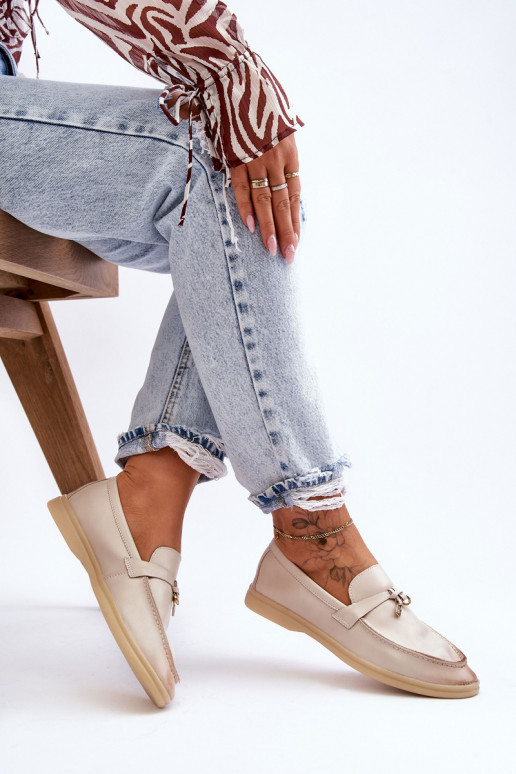 Women's Classic Moccasins Beige Cortez