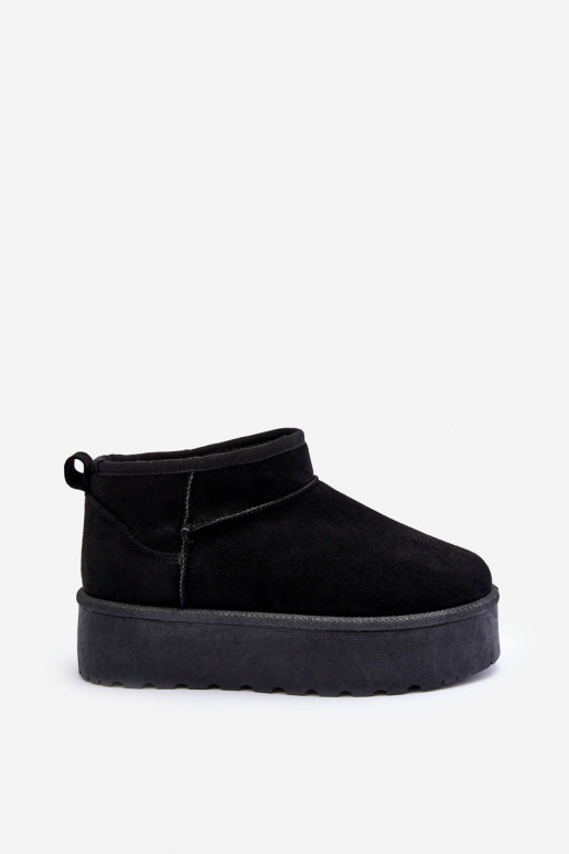 Suede Snow Boots On Platform Black Corcoran