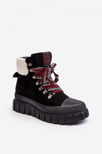 Lined Boots Trappers on Thick Sole Black Ralotta 2