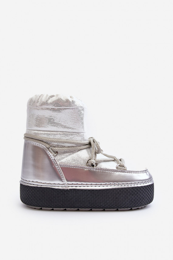 Women's Snow Boots with Silver Lacing Toolsa