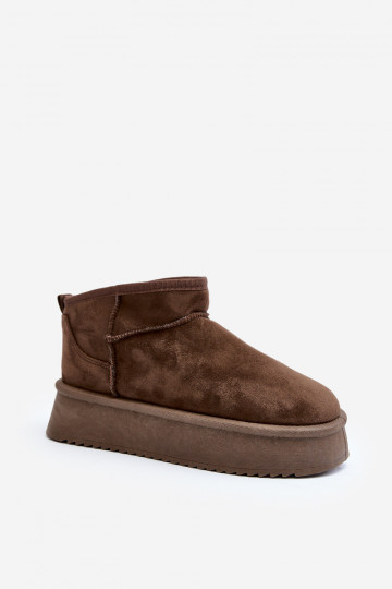 Women's Snow Boots with Chunky Sole Dark Green Caliksa 2