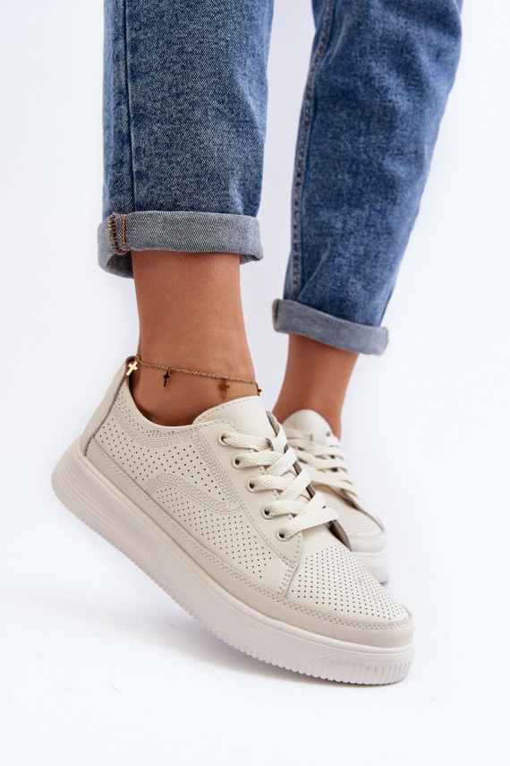 Women's Leather Sports Shoes Sneakers White Failla