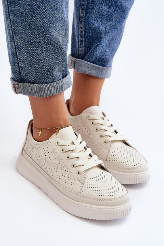 Women's Leather Sports Shoes Sneakers White Failla
