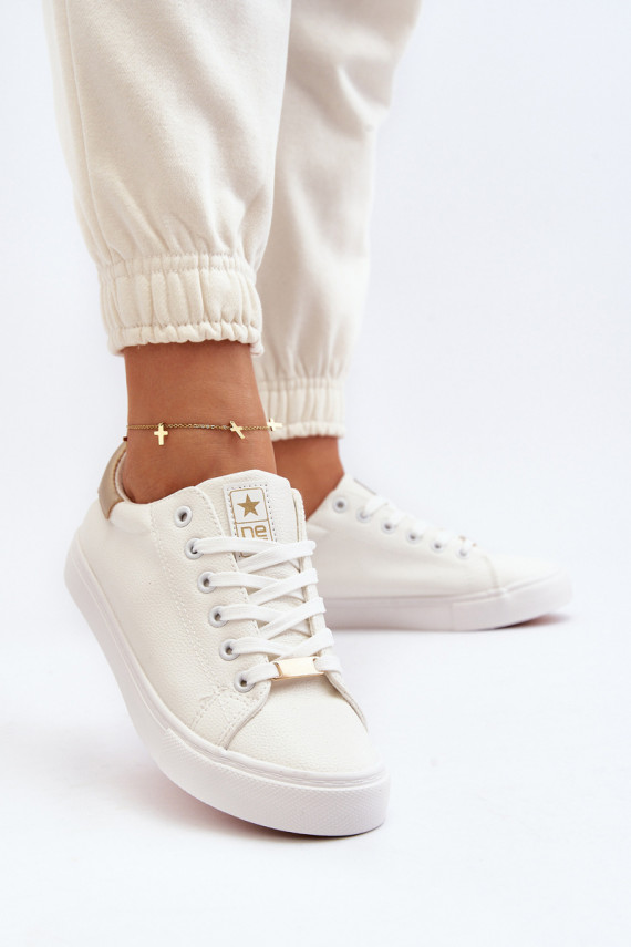 Women's sneakers made of eco leather white Tiraelle