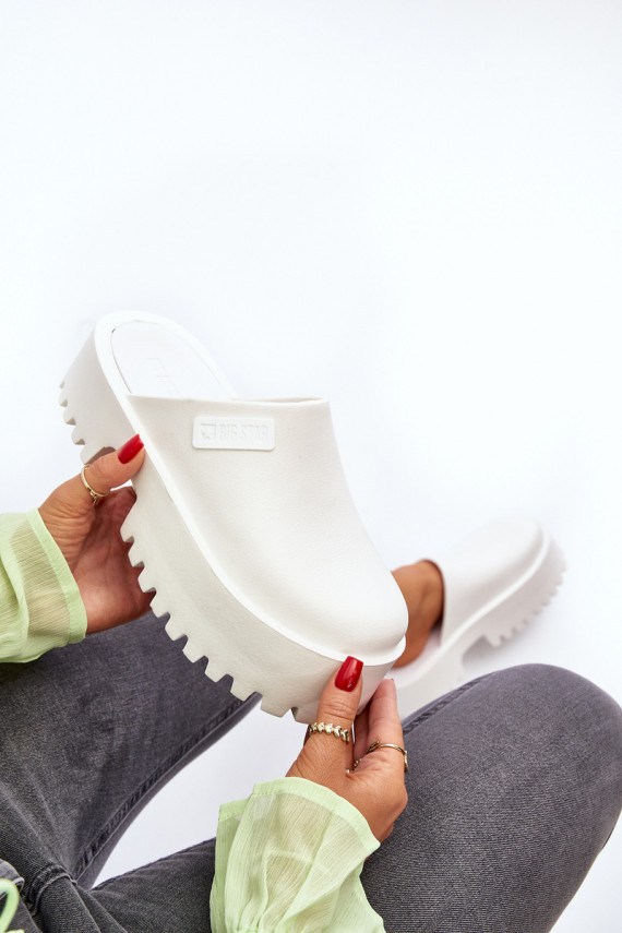 Women's Slides With Chunky Sole Big Star NN274015 White