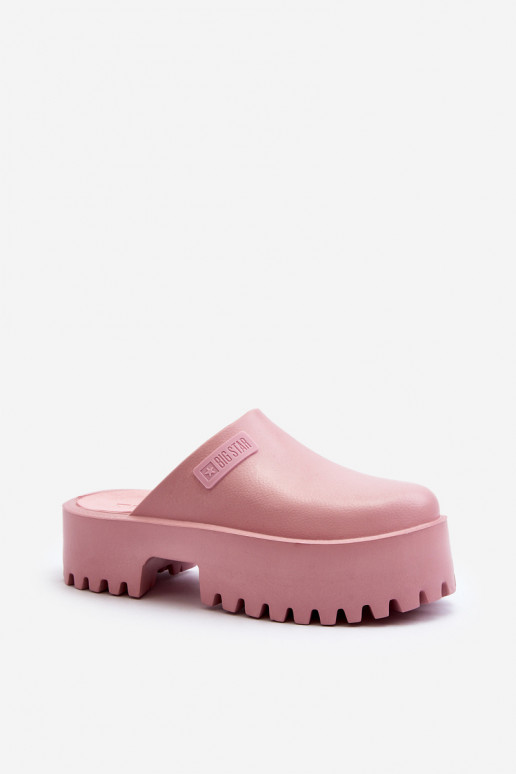 Women's Slides with Chunky Sole Big Star NN274020 Pink