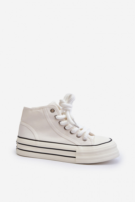 Women's platform sneakers white Aineri