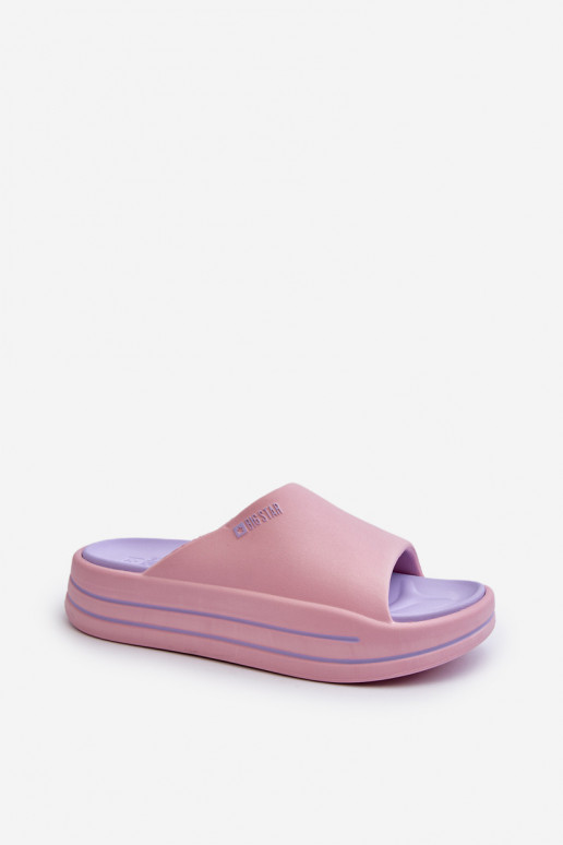 Women's Fashionable Big Star Slippers LL274A157 Light pink