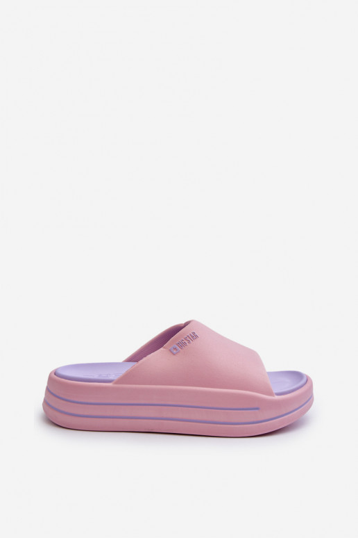 Women's Fashionable Big Star Slippers LL274A157 Light pink