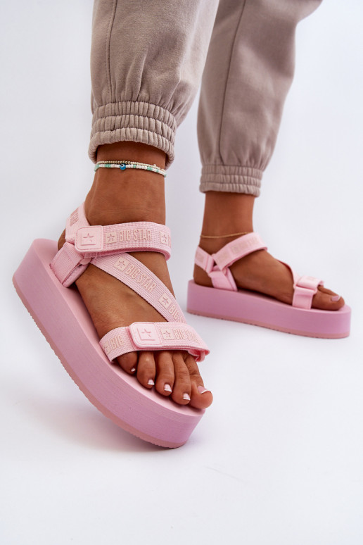 Women's Platform Sandals Big Star NN274A529 Pink