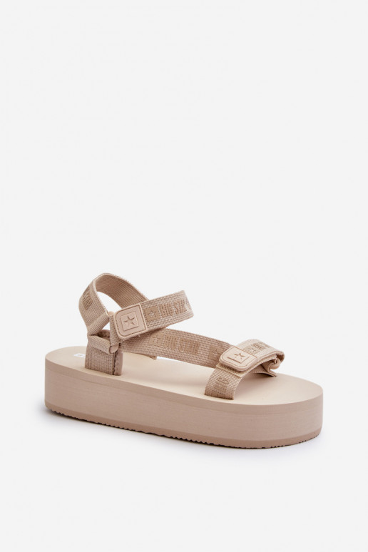 Women's Platform Sandals Big Star NN274A528 Beige
