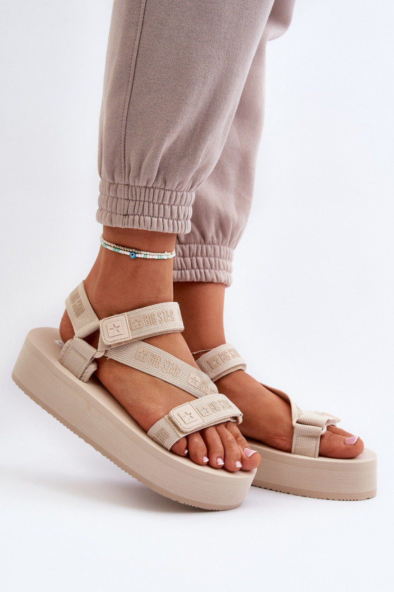 Women's Platform Sandals Big Star NN274A528 Beige