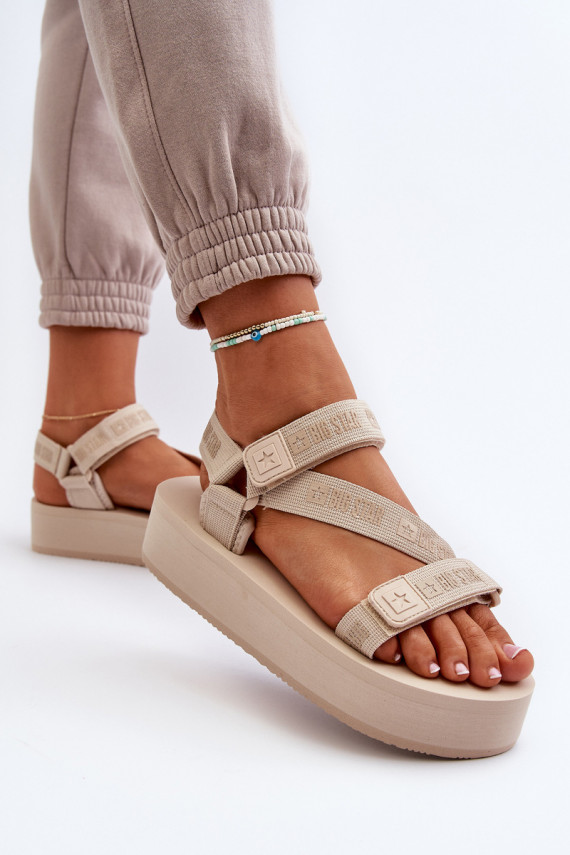 Women's Platform Sandals Big Star NN274A528 Beige