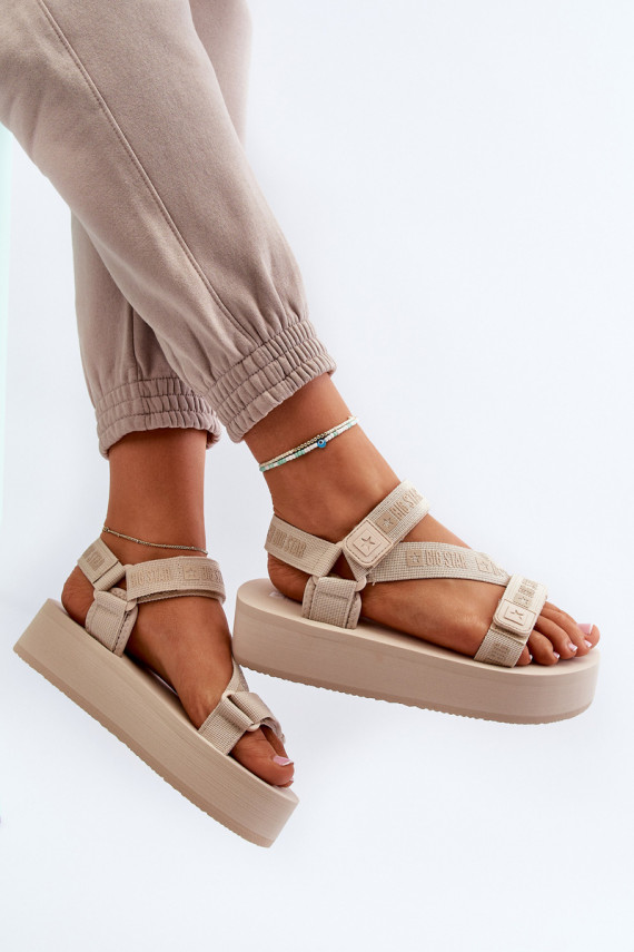 Women's Platform Sandals Big Star NN274A528 Beige