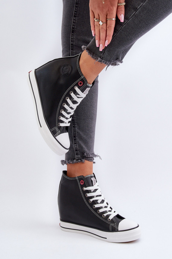 Women's Wedge Sneakers Cross Jeans NN2R4005 Black