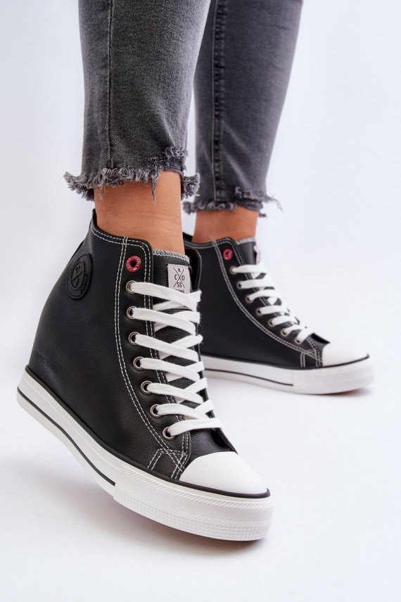 Women's Wedge Sneakers Cross Jeans NN2R4005 Black