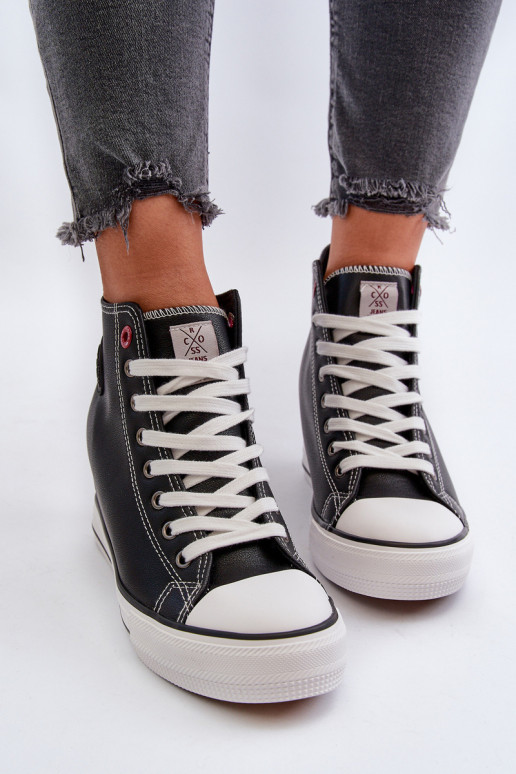 Women's Wedge Sneakers Cross Jeans NN2R4005 Black
